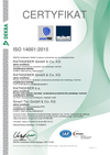 Certyfikaty DIN EN ISO 14001:2015